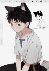 ikari shinji from neon genesis evangelion by oshio (baniniwana)