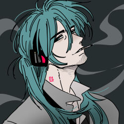 hatsune miku from vocaloid by goldenriver8