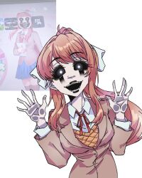 monika (doki doki literature club) from doki doki literature club