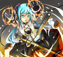 hatsune miku from vocaloid by firecel