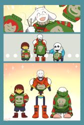 frisk (undertale) from christmas by fin ut
