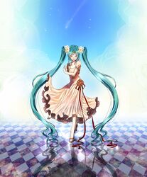 hatsune miku from vocaloid by hibarin