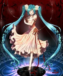 hatsune miku from vocaloid by hibarin