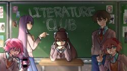 monika (doki doki literature club) from doki doki literature club