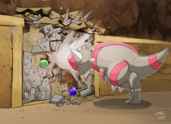 rampardos from pokemon by glassy0302