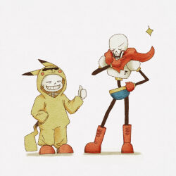 papyrus (undertale) from pokemon by piyoriina