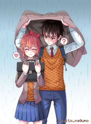 protagonist (doki doki literature club) from doki doki literature club