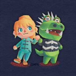 caiman (dorohedoro) from animal crossing