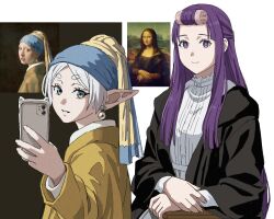 fern (sousou no frieren) from girl with a pearl earring
