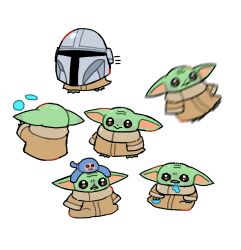 grogu from star wars by nanimodekiyasne