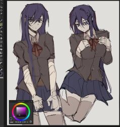 yuri (doki doki literature club) from doki doki literature club