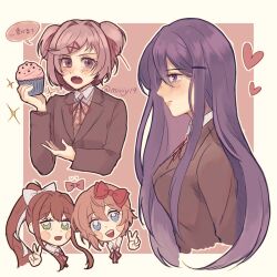 monika (doki doki literature club) from doki doki literature club