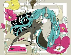 hatsune miku from vocaloid by miya (artist)