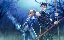 lancer (fate/zero) from fate/stay night by kitsunen (kitune n)
