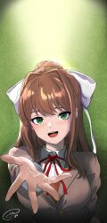monika (doki doki literature club) from doki doki literature club