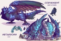 corviknight from monster hunter (series) by lluisabadias