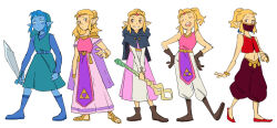 princess zelda from the legend of zelda by blueskittlesart