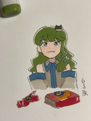 kochiya sanae from touhou by shiratama (hockey)
