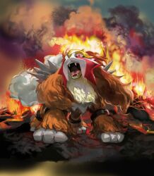 entei from pokemon by kawaguchi youhei