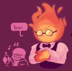 grillby from undertale by superkirbylover