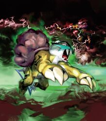 raikou from pokemon by kawaguchi youhei