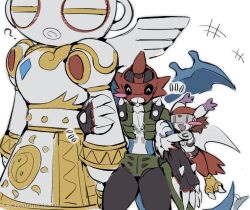 shakkoumon from digimon by confeito000 333