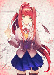 monika (doki doki literature club) from doki doki literature club by yuza
