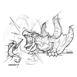 tigrex from monster hunter (series) by knhb tail