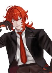 diluc (genshin impact) fan art