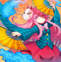 hata no kokoro from touhou by miruki