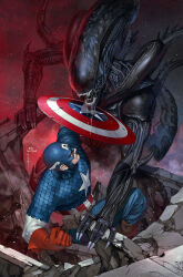 captain america from alien (series) by in-hyuk lee
