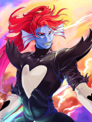 undyne from undertale by aoimomushi