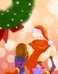 frisk (undertale) from christmas by 716fluffybunny