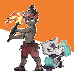 alolan marowak from pokemon by blacknirrow