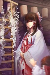 hakurei reimu from touhou by rained