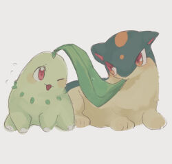 chikorita from pokemon by butter (oshi8kyoumoh)