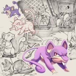 rattata from pokemon by shoupitsuki