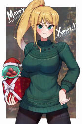 metroid (creature) from christmas by wakaba (wata ridley)