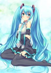 hatsune miku from vocaloid by konowa