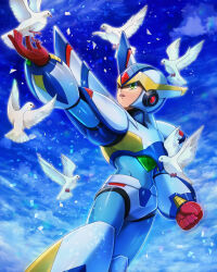 falcon armor x (mega man) from mega man (series) by kiwakiwa
