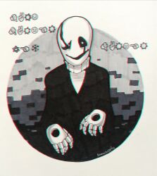 w.d. gaster from undertale by snowsupply