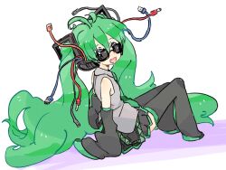 hatsune miku from vocaloid by mokeo