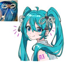 hatsune miku from vocaloid by doodlelotl