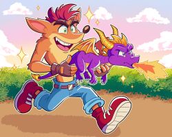 spyro the dragon from crash bandicoot by manysart1