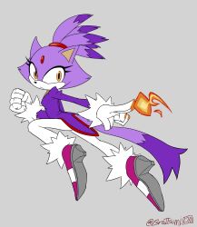 blaze the cat from sonic (series) by brodtsumi
