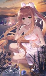 monika (doki doki literature club) from doki doki literature club by satchely