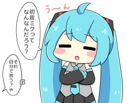 hatsune miku from vocaloid by nukotun
