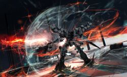 white glint from armored core