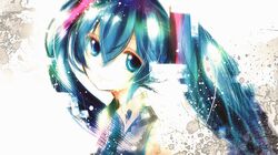hatsune miku from vocaloid by sazanami shione