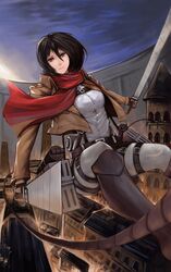 mikasa ackerman from shingeki no kyojin by feef